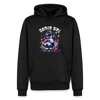 Gamer Girl Gaming & Gamer Femmes & Filles - Sweat à capuche Premium bio Homme - noir - Devant - Nico (187cm)