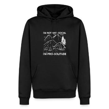 Camping Cadeau Campfire Nature Camper - Sweat à capuche Premium bio Homme - noir - Devant - Nico (187cm)