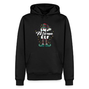 mama Elf funny Family Christmas Weihnachten - Männer Premium Bio Hoodie - Schwarz - Vorne - Nico (187cm)