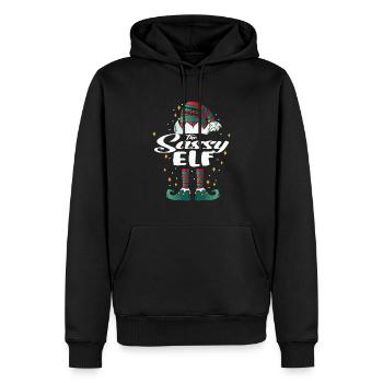 sassy Elf funny Family Christmas Weihnachten - Männer Premium Bio Hoodie - Schwarz - Vorne - Nico (187cm)