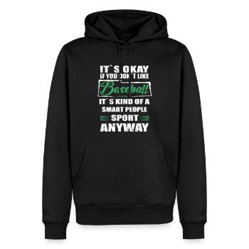 Ce n’est pas grave si vous n’aimez pas le baseball - Sweat à capuche Premium bio Homme - noir - Devant - Nico (187cm)