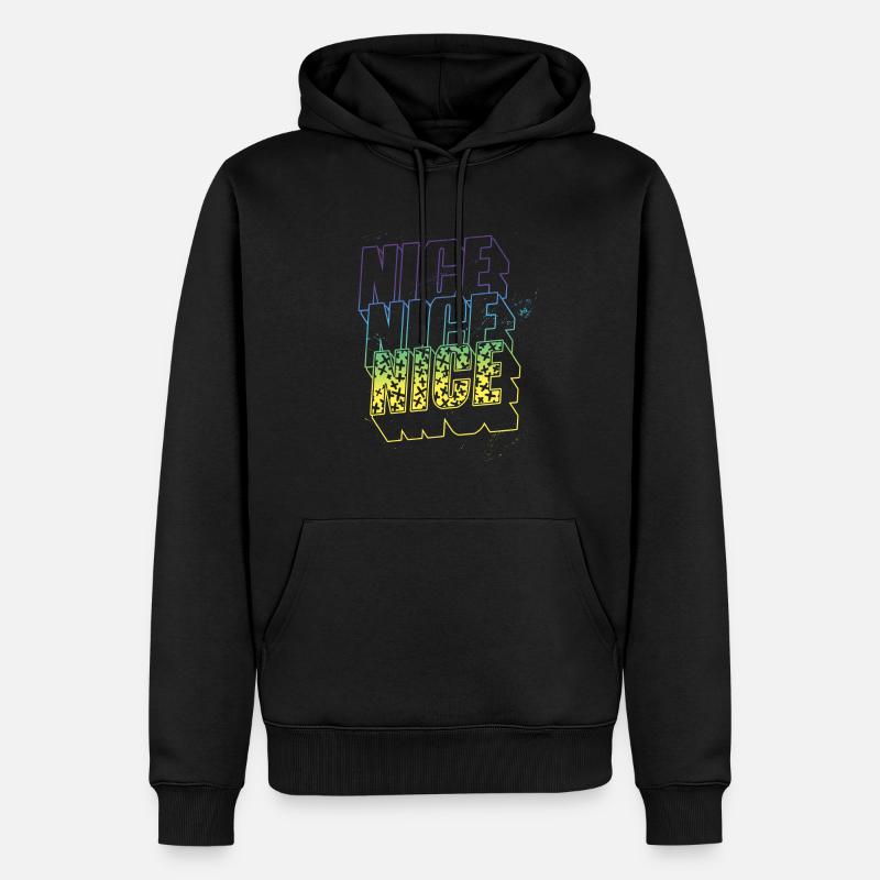 Nice - Männer Premium Bio Hoodie - Schwarz