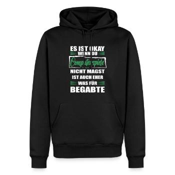 Computerspiele Lustiger Spruch für Mann & Frau - Männer Premium Bio Hoodie - Schwarz - Vorne - Nico (187cm)