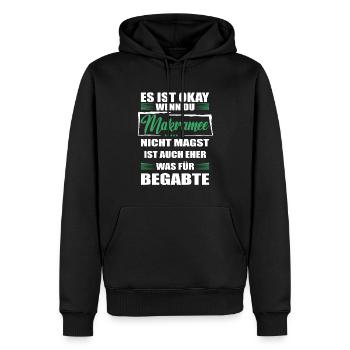 Makramee Lustiger Spruch für Mann & Frau - Männer Premium Bio Hoodie - Schwarz - Vorne - Nico (187cm)