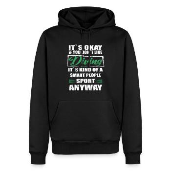 Ce n’est pas grave si vous n’aimez pas la plongée - Sweat à capuche Premium bio Homme - noir - Devant - Nico (187cm)