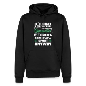 Ce n’est pas grave si vous n’aimez pas la gymnastique - Sweat à capuche Premium bio Homme - noir - Devant - Nico (187cm)