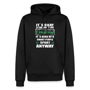 Ce n’est pas grave si vous n’aimez pas la course d’orientation - Sweat à capuche Premium bio Homme - noir - Devant - Nico (187cm)
