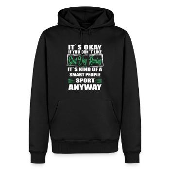 Ce n’est pas grave si vous n’aimez pas les courses de chiens de traîneau - Sweat à capuche Premium bio Homme - noir - Devant - Nico (187cm)