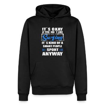 Ce n’est pas grave si vous n’aimez pas surfer - Sweat à capuche Premium bio Homme - noir - Devant - Nico (187cm)