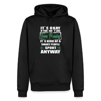 Ce n’est pas grave si vous n’aimez pas l’écriture d’équipe - Sweat à capuche Premium bio Homme - noir - Devant - Nico (187cm)