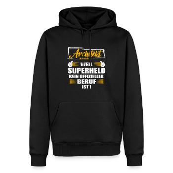 Architekt Weil Superheld kein offizieller Beruf - Männer Premium Bio Hoodie - Schwarz - Vorne - Nico (187cm)