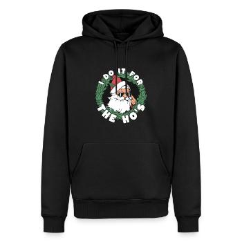 Je le fais pour le Père Noël de Ho - Sweat à capuche Premium bio Homme - noir - Devant - Nico (187cm)