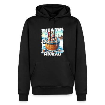 Eisbaden Winterbaden Lustig - Männer Premium Bio Hoodie - Schwarz - Vorne - Nico (187cm)