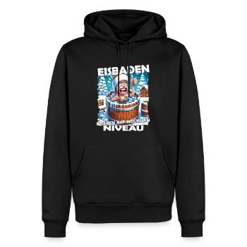 Eisbaden Winterbaden Lustig - Männer Premium Bio Hoodie - Schwarz - Vorne - Nico (187cm)