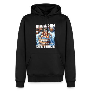 Eisbaden Winterbaden Lustig - Männer Premium Bio Hoodie - Schwarz - Vorne - Nico (187cm)