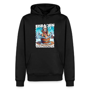 Eisbaden Winterbaden Lustig - Männer Premium Bio Hoodie - Schwarz - Vorne - Nico (187cm)