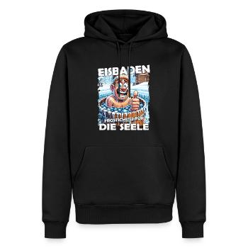Eisbaden Winterbaden Lustig - Männer Premium Bio Hoodie - Schwarz - Vorne - Nico (187cm)