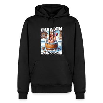 Eisbaden Winterbaden Lustig - Männer Premium Bio Hoodie - Schwarz - Vorne - Nico (187cm)