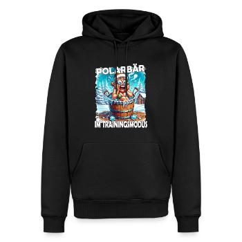 Eisbaden Winterbaden Lustig - Männer Premium Bio Hoodie - Schwarz - Vorne - Nico (187cm)