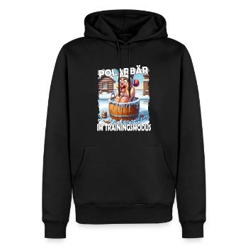 Eisbaden Winterbaden Lustig - Männer Premium Bio Hoodie - Schwarz - Vorne - Nico (187cm)