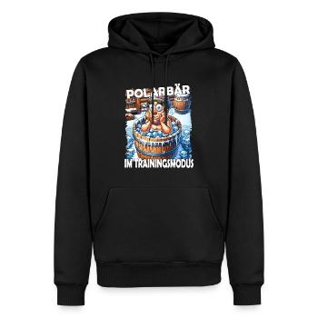 Eisbaden Winterbaden Lustig - Männer Premium Bio Hoodie - Schwarz - Vorne - Nico (187cm)