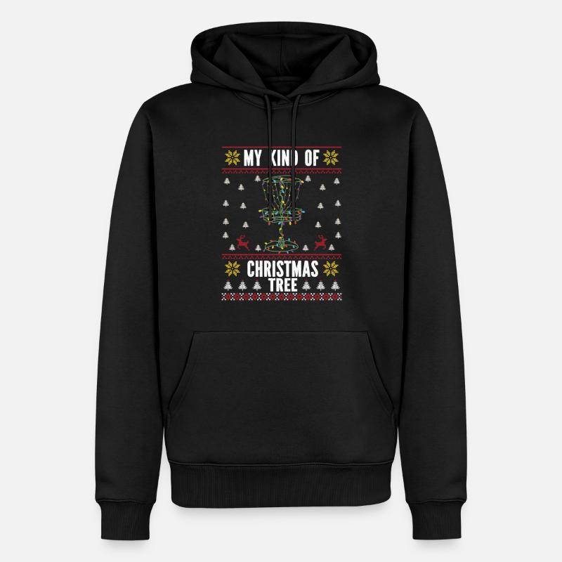 Disc golf - Männer Premium Bio Hoodie - Schwarz