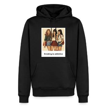Rauchen - Männer Premium Bio Hoodie - Schwarz - Vorne - Nico (187cm)