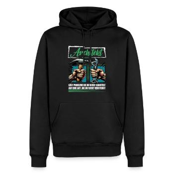 Architekt Beruf mit lustigen Spruch - Männer Premium Bio Hoodie - Schwarz - Vorne - Nico (187cm)