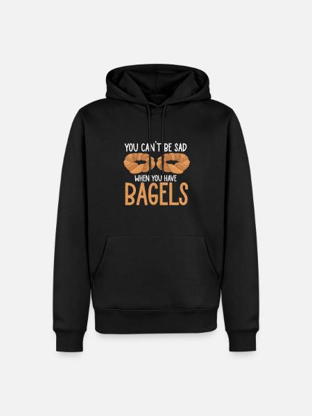 Bagel Gift Food Bagel - Men’s Premium Organic Hoodie - black