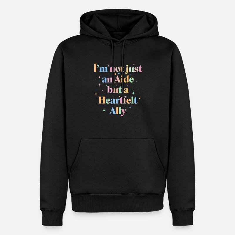Aide à domicile - Sweat à capuche Premium bio Homme - noir