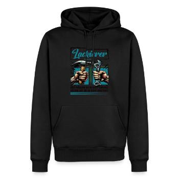Lackierer Beruf mit lustigen Spruch - Männer Premium Bio Hoodie - Schwarz - Vorne - Nico (187cm)
