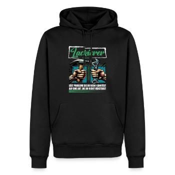 Lackierer Beruf mit lustigen Spruch - Männer Premium Bio Hoodie - Schwarz - Vorne - Nico (187cm)