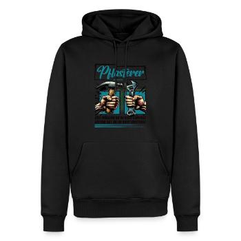 Pflasterer Beruf mit lustigen Spruch - Männer Premium Bio Hoodie - Schwarz - Vorne - Nico (187cm)