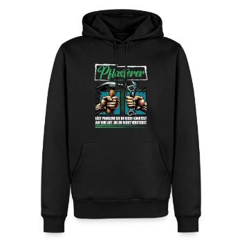Pflasterer Beruf mit lustigen Spruch - Männer Premium Bio Hoodie - Schwarz - Vorne - Nico (187cm)