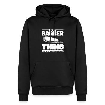 Friseur Geschenk Für Friseur Salon Spruch Friseur - Männer Premium Bio Hoodie - Schwarz - Vorne - Nico (187cm)