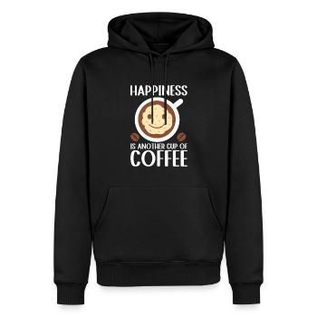 Barista Kaffee - Männer Premium Bio Hoodie - Schwarz - Vorne - Nico (187cm)