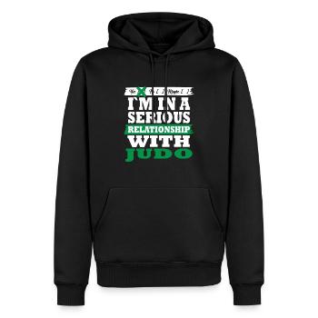 Judo My serious relationship funny - Männer Premium Bio Hoodie - Schwarz - Vorne - Nico (187cm)