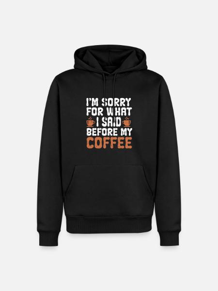 Barista Coffee - Men’s Premium Organic Hoodie - black