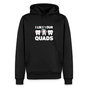 Diplôme d’étudiant dentiste en dentisterie dentaire - Sweat à capuche Premium bio Homme - noir - Devant - Nico (187cm)