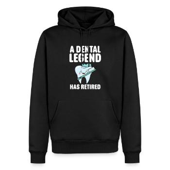 Diplôme d’étudiant dentiste en dentisterie dentaire - Sweat à capuche Premium bio Homme - noir - Devant - Nico (187cm)