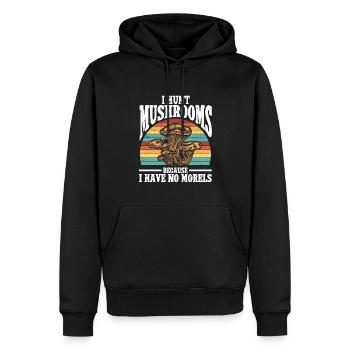 Champignon, Mycologie, Mycologue, Collectionneur - Sweat à capuche Premium bio Homme - noir - Devant - Nico (187cm)