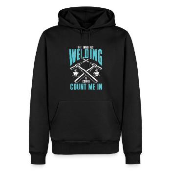 Soudure Dire Métallurgiste Soudeur Papa - Sweat à capuche Premium bio Homme - noir - Devant - Nico (187cm)