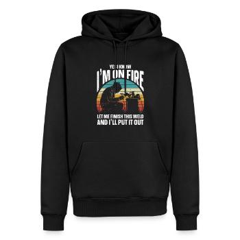 Soudure Dire Métallurgiste Soudeur Papa - Sweat à capuche Premium bio Homme - noir - Devant - Nico (187cm)