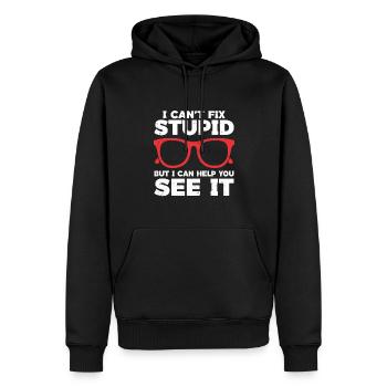 Optometrist Optiker Optometrie - Männer Premium Bio Hoodie - Schwarz - Vorne - Nico (187cm)