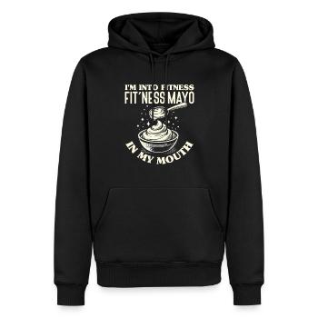 mayonnaise Mayo Lover - Sweat à capuche Premium bio Homme - noir - Devant - Nico (187cm)