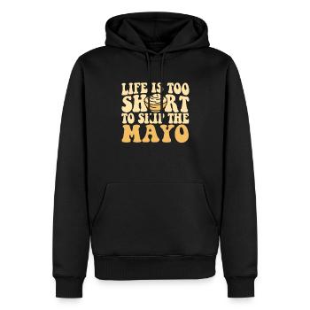 Mayonnaise Mayo Lover - Sweat à capuche Premium bio Homme - noir - Devant - Nico (187cm)