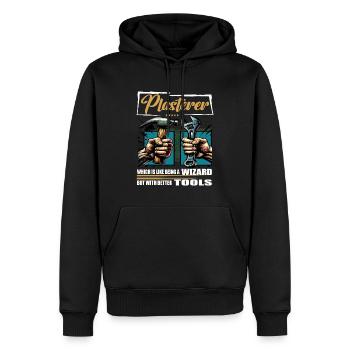 Plasterer Beruf Spruch Arbeiter - Männer Premium Bio Hoodie - Schwarz - Vorne - Nico (187cm)