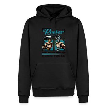 Roofer Profession Saying Worker - Men’s Premium Organic Hoodie - black - Front - Nico (187cm)