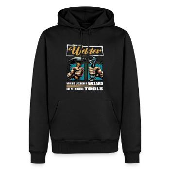 Welder Profession Saying Worker - Men’s Premium Organic Hoodie - black - Front - Nico (187cm)