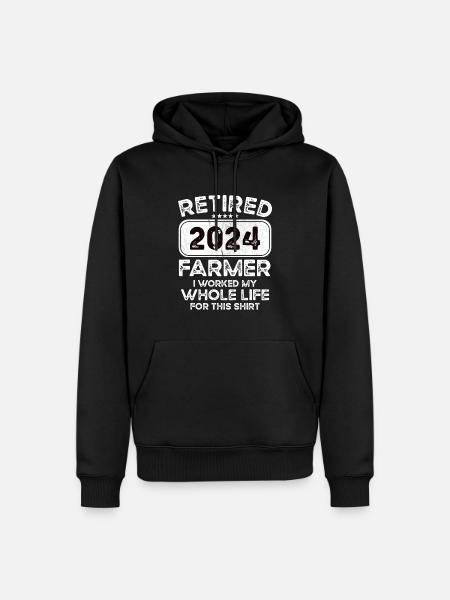 Retired Farmer 2024 - Men’s Premium Organic Hoodie - black